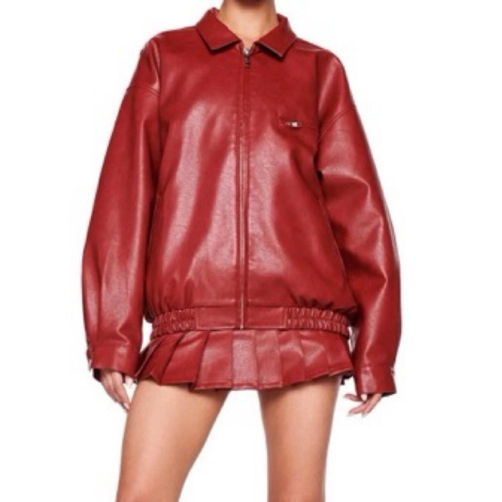NEW: I.AM.GIA  Burgandy Leather Jacket
